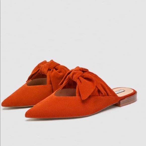 burnt orange mules